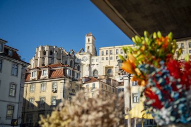 the ruins of the Convento and Igreja do Carmo in Chiado in the City of Lisbon in Portugal. Portugal, Lisbon, October, 2021