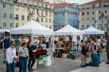 the Mercado da baixa at the Parca de Figueira in Baixa in the City of Lisbon in Portugal.  Portugal, Lisbon, October, 2021