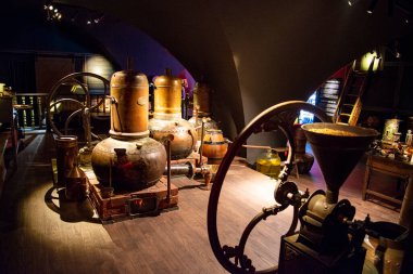 the Museu da Cerveja or Beer Museum at the Parca do Comercio in Baixa in the City of Lisbon in Portugal.  Portugal, Lisbon, October, 2021