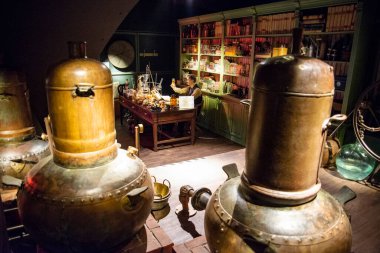 the Museu da Cerveja or Beer Museum at the Parca do Comercio in Baixa in the City of Lisbon in Portugal.  Portugal, Lisbon, October, 2021
