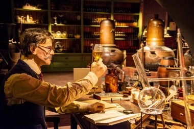 the Museu da Cerveja or Beer Museum at the Parca do Comercio in Baixa in the City of Lisbon in Portugal.  Portugal, Lisbon, October, 2021