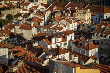 a view of the Old Town Alfama of the city Lisbon in Portugal.  Portugal, Lisbon, October, 2021