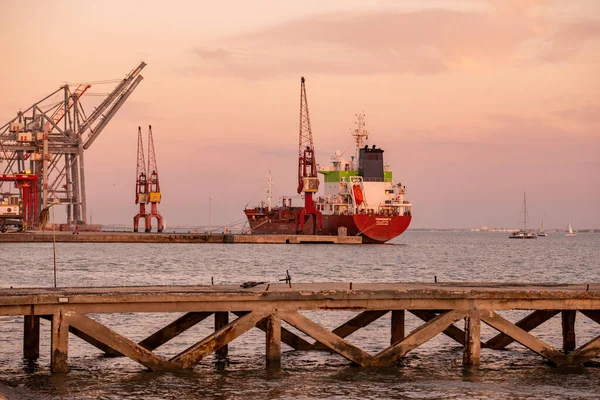 Carco Freight Port Rio Tejo City Lisbon Portugal Portugal Lisbon — Stock Photo, Image