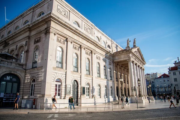 National Theatre Rossio Square City Lisbon Portugal Portugal Lisbon October — стокове фото