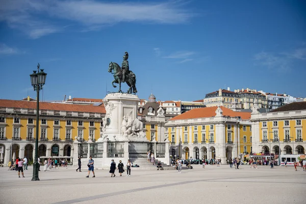 Monument King Joseph Parca Comercio Baixa City Lisbon Portugal Portugal — стоковое фото