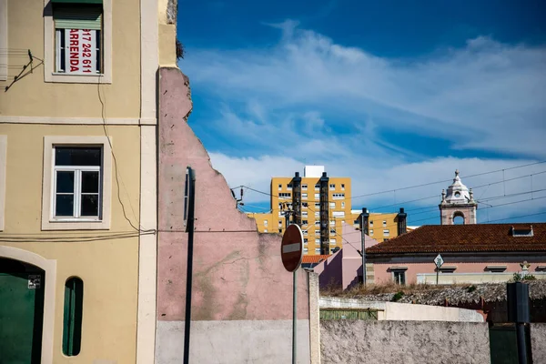 Την Αρχιτεκτονική Στην Περιοχή Xabregas Στην Πόλη Της Λισαβόνας Στην — Φωτογραφία Αρχείου