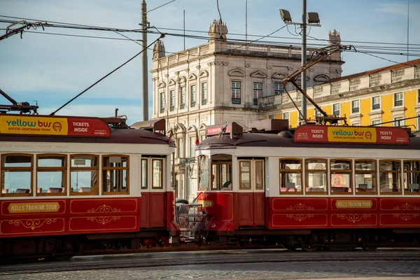 Tranvía Tradicional Lisboa Las Calles Baixa Ciudad Lisboa Portugal Portugal — Foto de Stock