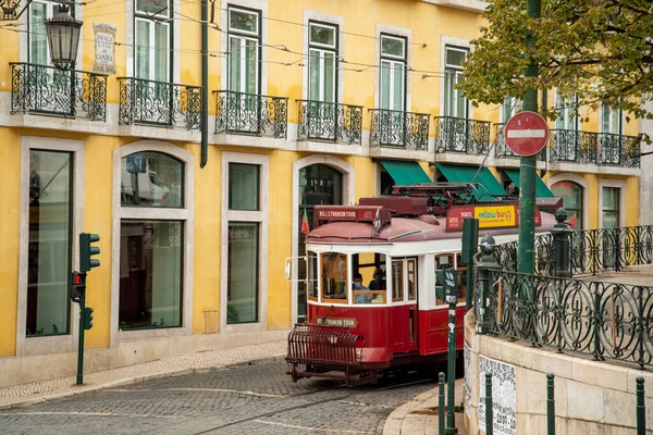 Traditional Lisbon Tram Streets Chiado City Lisbon Portugal Portugal Lisbon — Stock fotografie