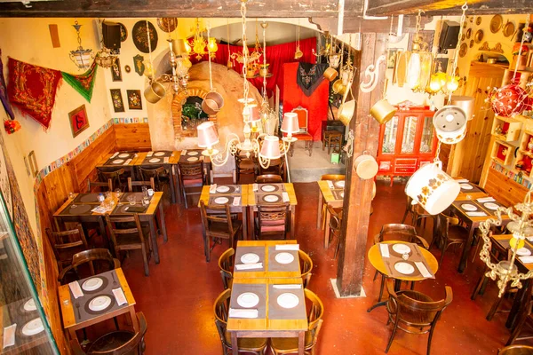 Traditional Fado Music Restaurant Street Alley Alfama City Lisbon Portugal — Stock Photo, Image