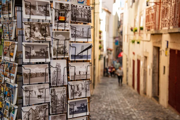 Postcard Shop Street Alley Alfama City Lisbon Portugal Portugal Lisbon — Stock fotografie