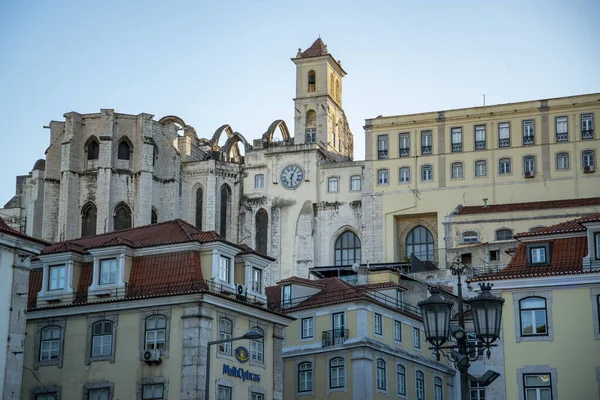 Las Ruinas Del Convento Igreja Carmo Chiado Ciudad Lisboa Portugal — Foto de Stock