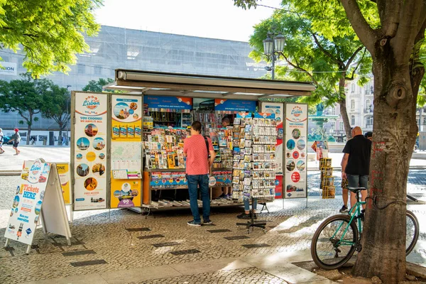 Kiosk Newspaper Shop Rossia Square Baixa City Lisbon Portugal Portugal — Stockfoto