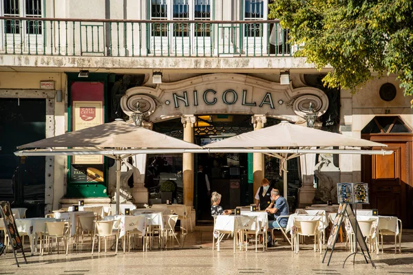 Cafe Nicola Rossia Square Baixa City Lisbon Portugal Portugal Lisbon — Stok fotoğraf