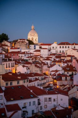 a view of the Old Town Alfama of the city Lisbon in Portugal.  Portugal, Lisbon, October, 2021