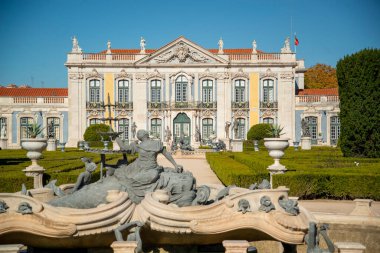 the park and gardens of the Palacio National de Quelez in the Town of Quelez northwest of the City of Lisbon in Portugal. Portugal, Lisbon, October, 2021