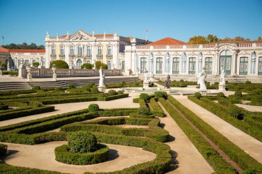 the park and gardens of the Palacio National de Quelez in the Town of Quelez northwest of the City of Lisbon in Portugal. Portugal, Lisbon, October, 2021