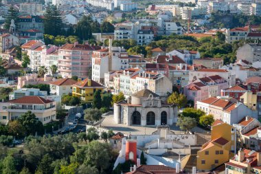 the Town of Santo Amaro with the Chapel of Santo Amaro near the City of Lisbon in Portugal.  Portugal, Lisbon, October, 2021