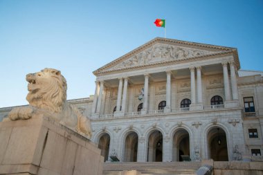 the Houses of Parliament of Portugal in Sao Bento in the City of Lisbon in Portugal.  Portugal, Lisbon, October, 2021