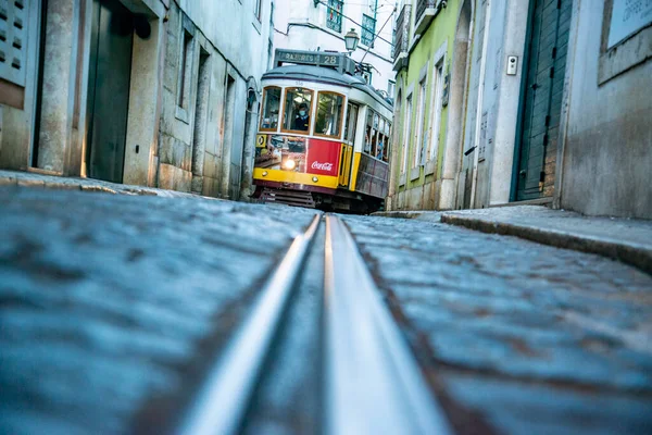 Traditional Lisbon Tram Streets Alfama City Lisbon Portugal Portugal Lisbon — Stockfoto