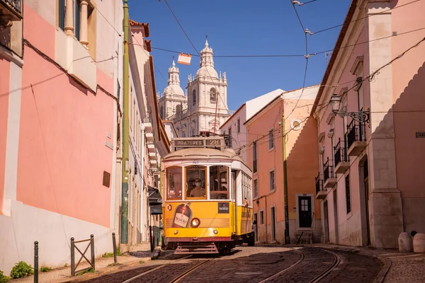 Traditional Lisbon Tram Streets Alfama City Lisbon Portugal Portugal Lisbon — Foto de Stock