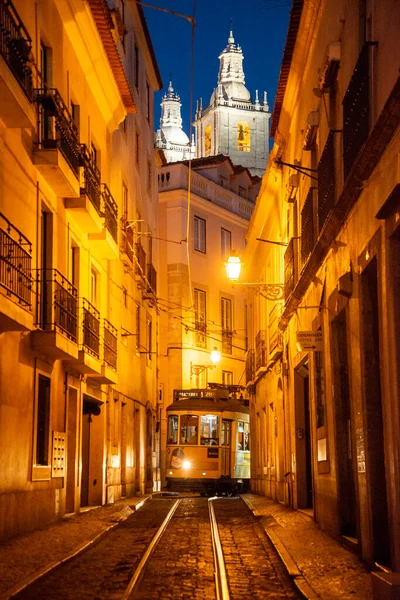 Traditional Lisbon Tram Streets Alfama City Lisbon Portugal Portugal Lisbon — Fotografia de Stock