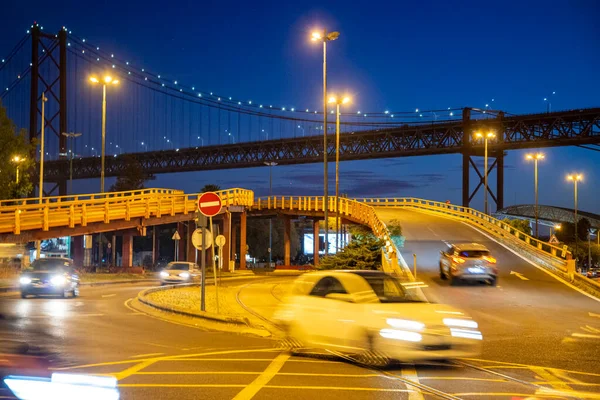 Ponte Abril 25The April Bridge Rio Tejo City Lisbon Portugal — Stock Photo, Image