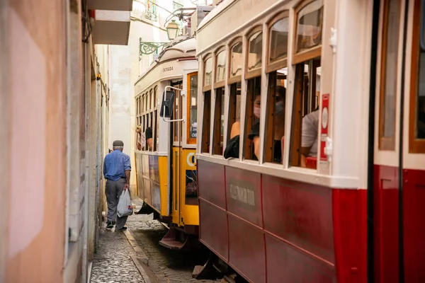 Traditional Lisbon Tram Streets Alfama City Lisbon Portugal Portugal Lisbon — Stock fotografie