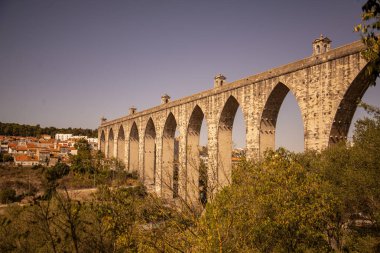 The Aqueduto das Aguas Livres in Campolide in the City of Lisbon in Portugal.  Portugal, Lisbon, October, 2021