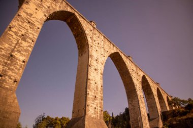 The Aqueduto das Aguas Livres in Campolide in the City of Lisbon in Portugal.  Portugal, Lisbon, October, 2021
