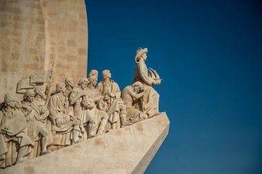 the monument of Discoveries or Pedaro dos Descobrimentos in Belem near the City of Lisbon in Portugal.  Portugal, Lisbon, October, 2021