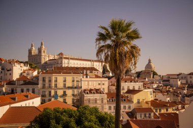 a view of the Old Town Alfama of the city Lisbon in Portugal.  Portugal, Lisbon, October, 2021