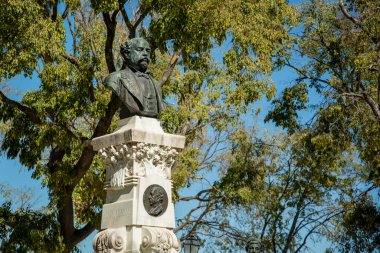 the Parca and Miraduro da  sao Pedro Alcantara in Chiado in the City of Lisbon in Portugal. Portugal, Lisbon, October, 2021