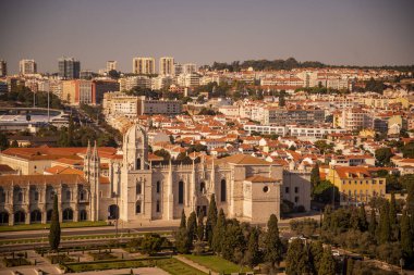 the Mosteiro dos Jeronimos in Belem near the City of Lisbon in Portugal.  Portugal, Lisbon, October, 2021