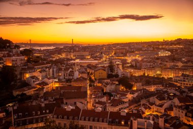 a city view of Baixa in the City of Lisbon in Portugal. Portugal, Lisbon, October, 2021