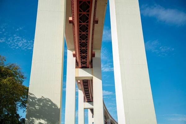 Ponte Abril 25The April Bridge Rio Tejo City Lisbon Portugal — Stock Photo, Image