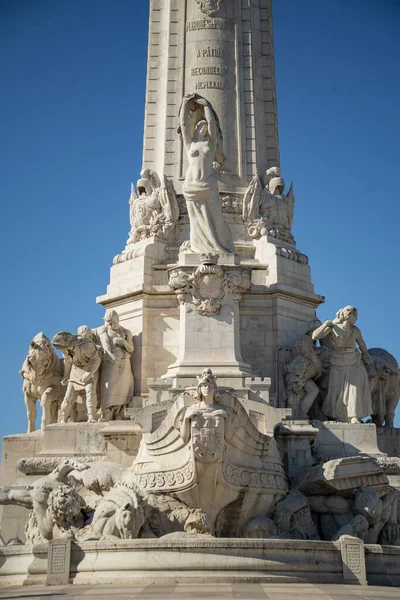 Monument Parca Marques Pompal Baixa City Lisbon Portugal Portugal Lisbon — Foto Stock