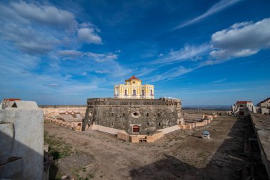 the Fort Nossa Senhora da Graca or Fort Conde de Lippe north of the city of Elvas in Alentejo in Portugal.  Portugal, Elvas, October, 2021