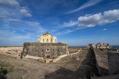 the Fort Nossa Senhora da Graca or Fort Conde de Lippe north of the city of Elvas in Alentejo in Portugal.  Portugal, Elvas, October, 2021