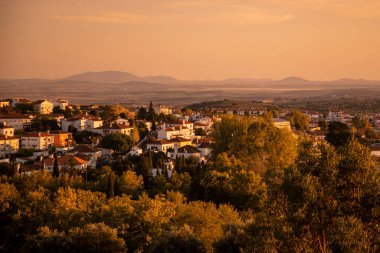 the Landscape view from the city of Elvas in Alentejo in Portugal.  Portugal, Elvas, October, 2021