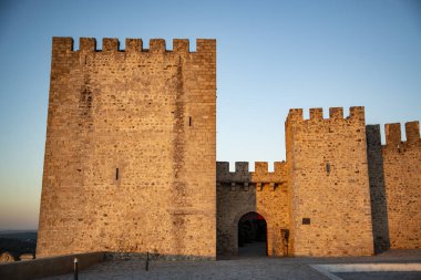 the Castle or castelo de Elvas in the city of Elvas in Alentejo in Portugal.  Portugal, Elvas, October, 2021
