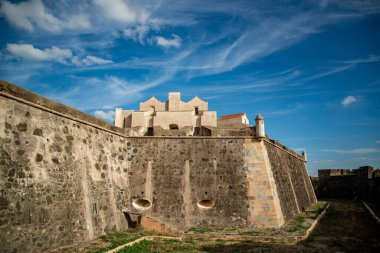 the Fort Nossa Senhora da Graca or Fort Conde de Lippe north of the city of Elvas in Alentejo in Portugal.  Portugal, Elvas, October, 2021