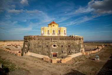 the Fort Nossa Senhora da Graca or Fort Conde de Lippe north of the city of Elvas in Alentejo in Portugal.  Portugal, Elvas, October, 2021