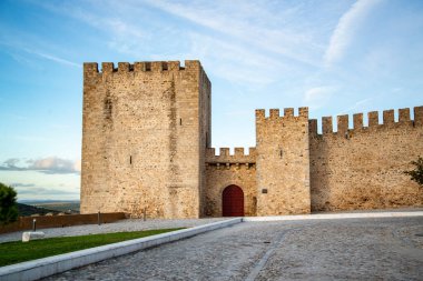 the Castle or castelo de Elvas in the city of Elvas in Alentejo in Portugal.  Portugal, Elvas, October, 2021