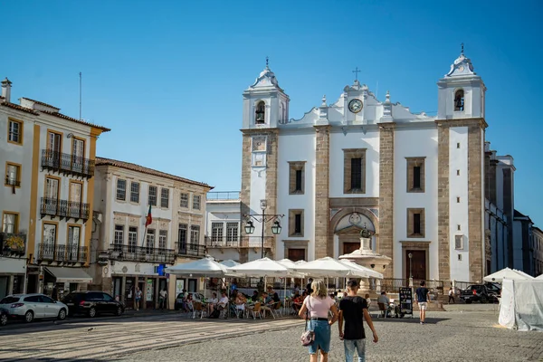 Igreja Santo Antao Parca Giraldo Téren Evora Óvárosában Alentejóban Portugáliában — Stock Fotó
