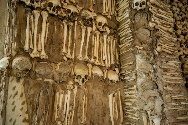 Human Bones Capela Dos Ossos Francis Church Igreja Sao Francisco — Stock Photo, Image