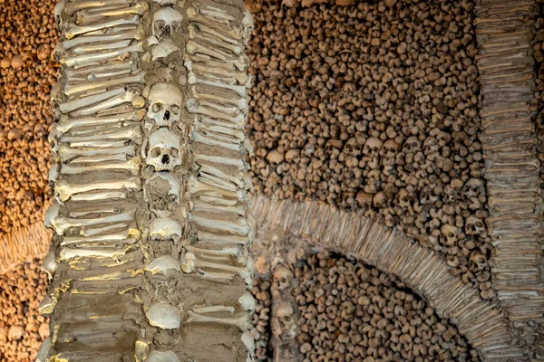 Menschliche Knochen Der Capela Dos Ossos Der Francis Kirche Oder — Stockfoto