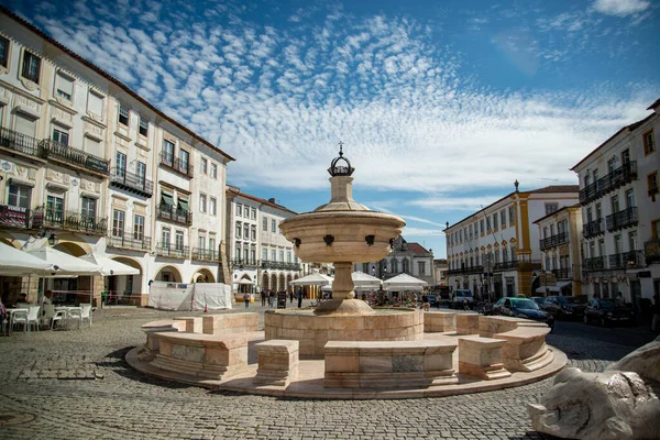 Plaza Parca Giraldo Casco Antiguo Ciudad Evora Alentejo Portugal Portugal —  Fotos de Stock