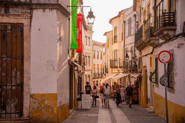 Een Steegje Oude Binnenstad Van Stad Evora Alentejo Portugal Portugal — Stockfoto