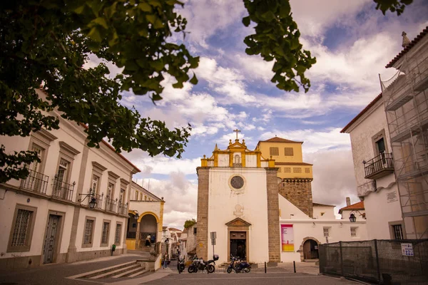 Igreja Antigo Convento Salvador Igreja Salvador Old Town City Evora — ストック写真