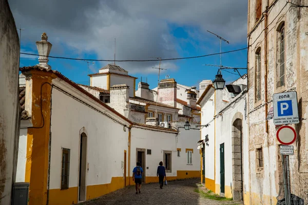 Egy Kis Sikátor Régi Város Evora Alentejo Portugáliában Portugália Evora — Stock Fotó